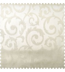 Cream color traditional design texture finished surface shiny swirls pattern polyester main curtain
